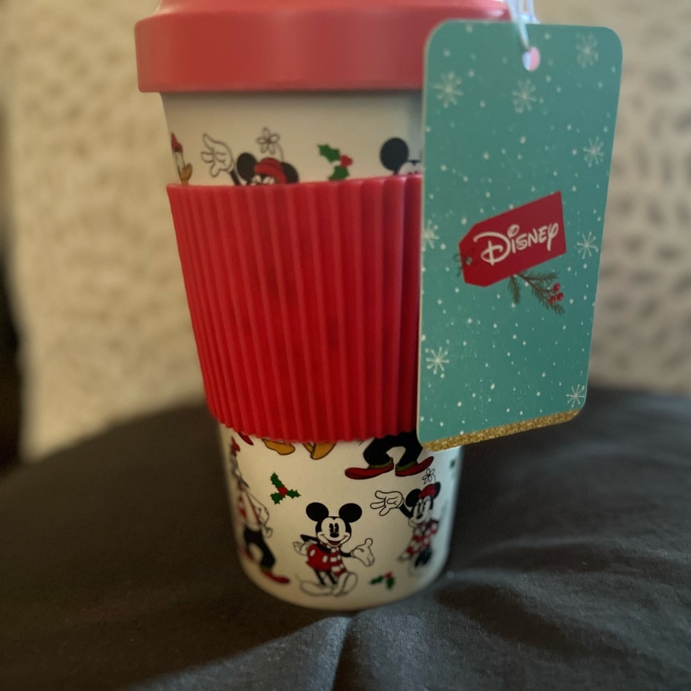 NEW Disney Holiday Travel Mug with sleeve